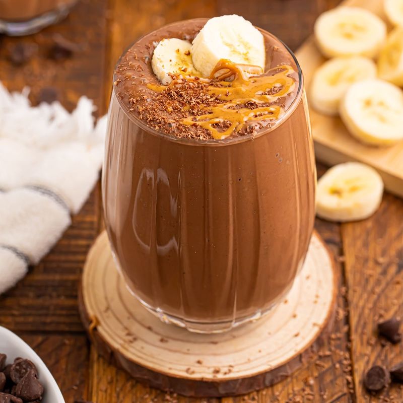 Chocolate Peanut Butter Banana Smoothie