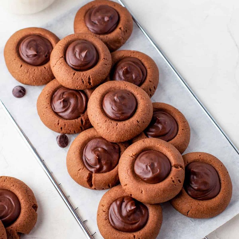 Lemon Chocolate Thumbprint Cookies