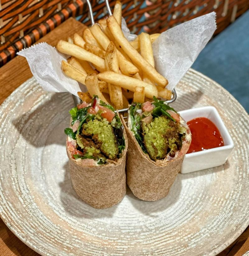 Falafel Wrap with Fries