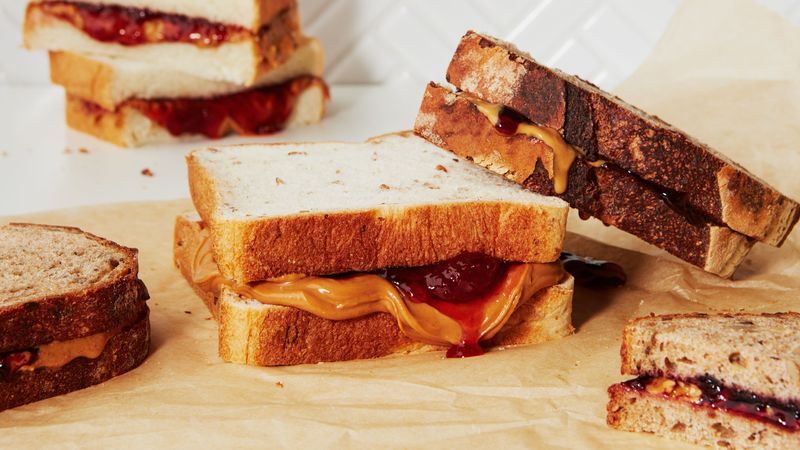 Plain PB&J on White Bread