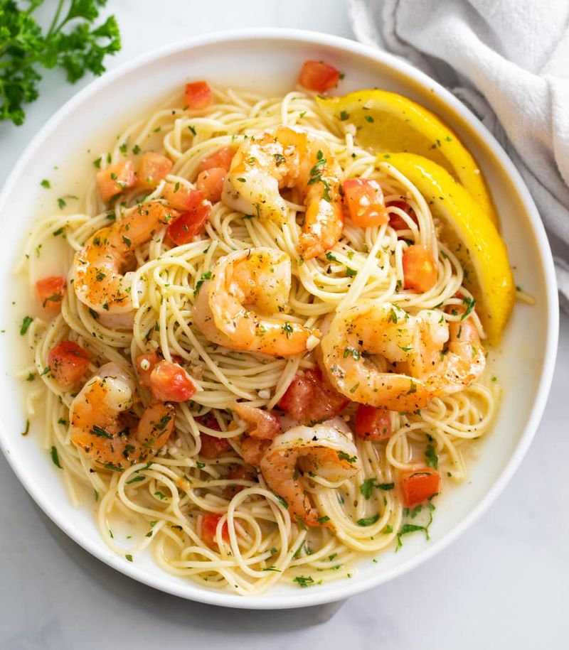 Overcooked Shrimp Scampi