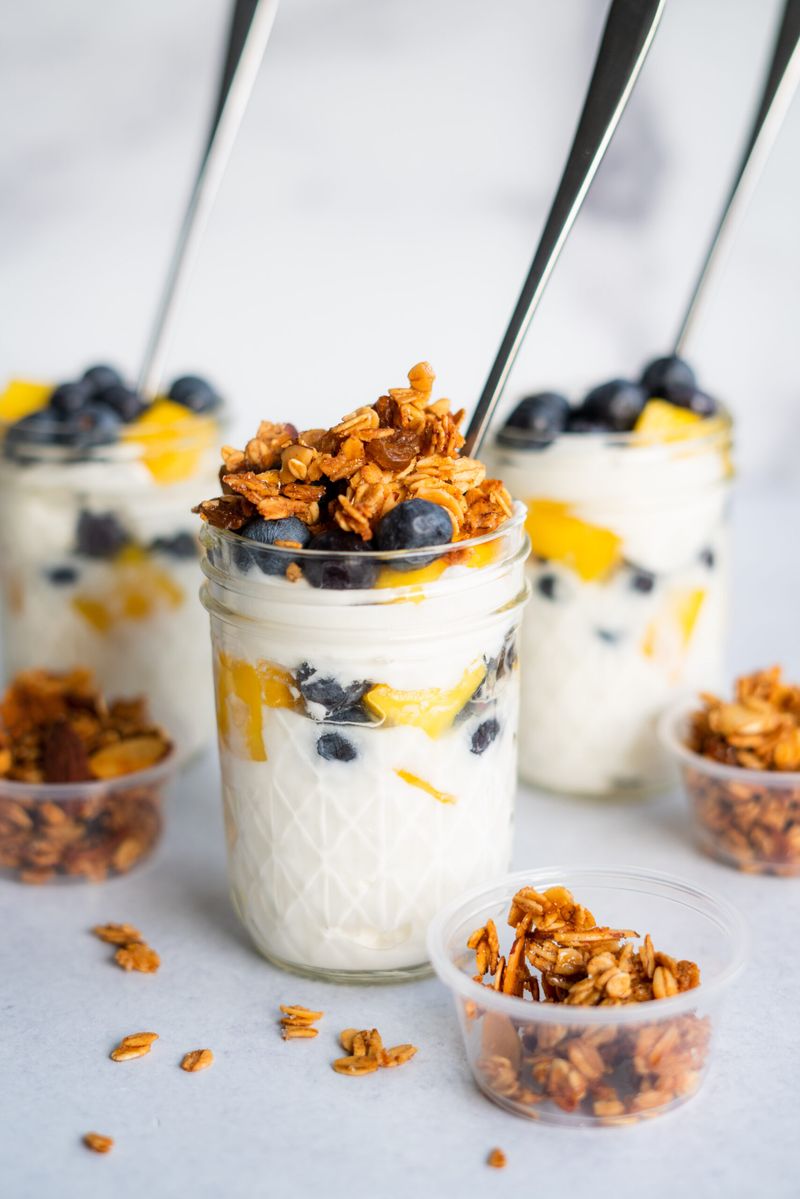 Flavored Yogurt with Granola