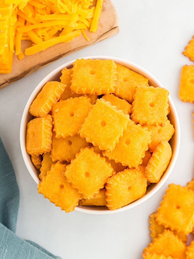 Packaged Cheese-Flavored Crackers