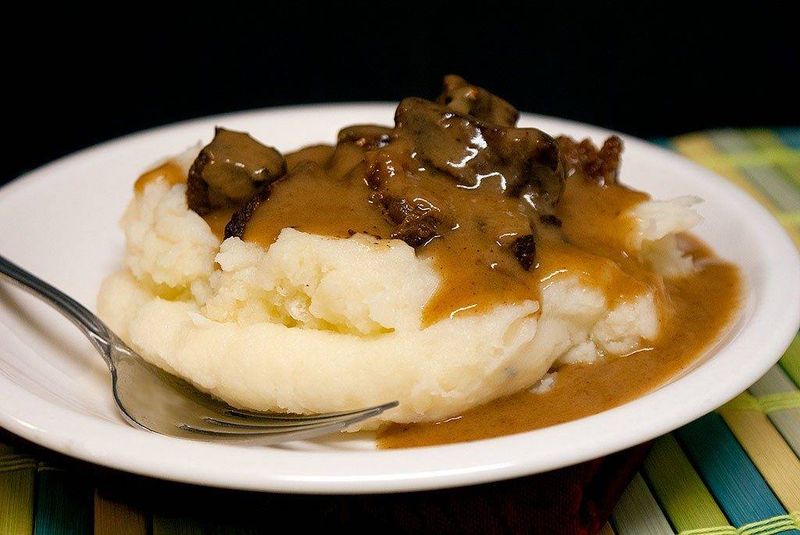Mystery Meat with Brown Gravy