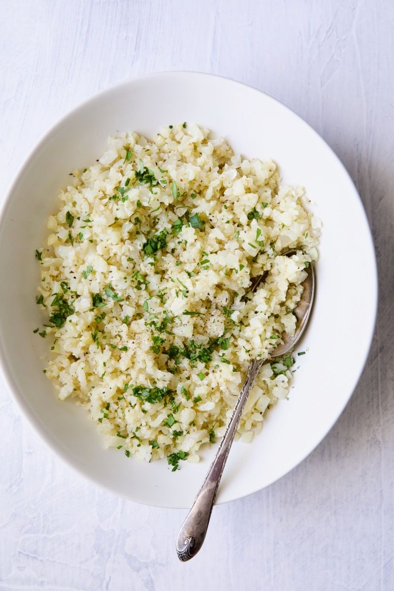 Cauliflower Rice (when store-bought and soggy)