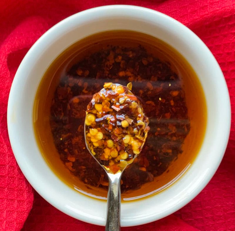 House-Made Chili Oil on the Table