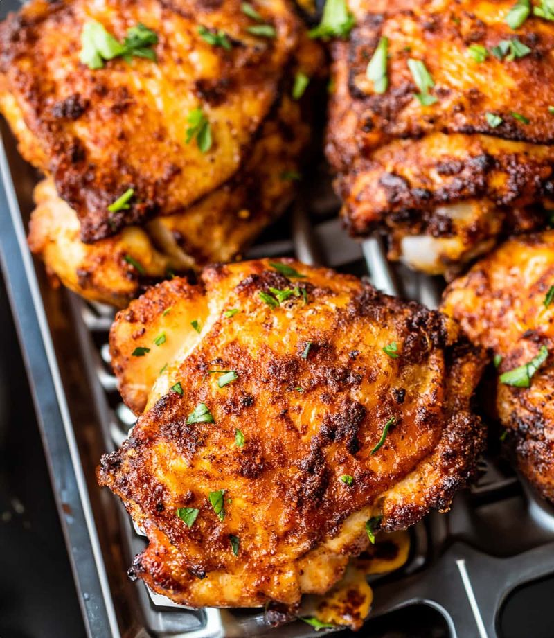 Air Fryer Chicken Thighs (Bone-In, Skin-On)