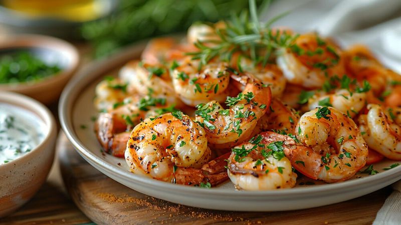 Shrimp with Garlic Butter Sauce (Frozen Section)