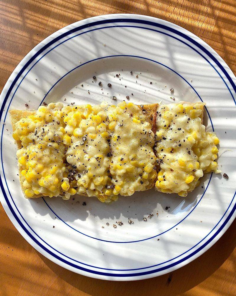 Creamed Corn on Toast