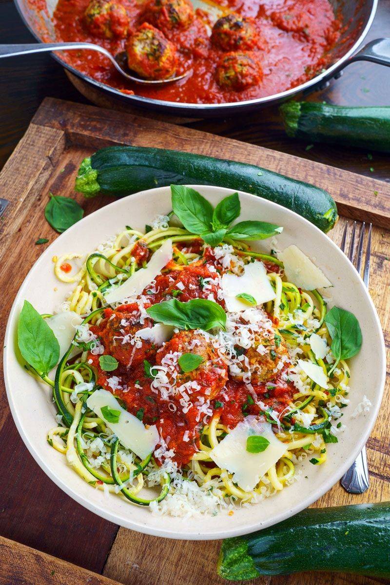 Turkey Meatballs with Zucchini Noodles