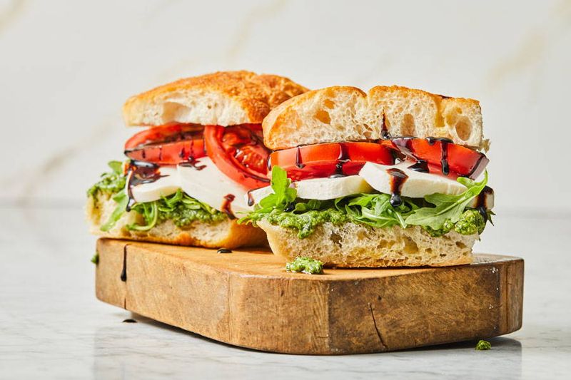Caprese Sandwiches on Ciabatta