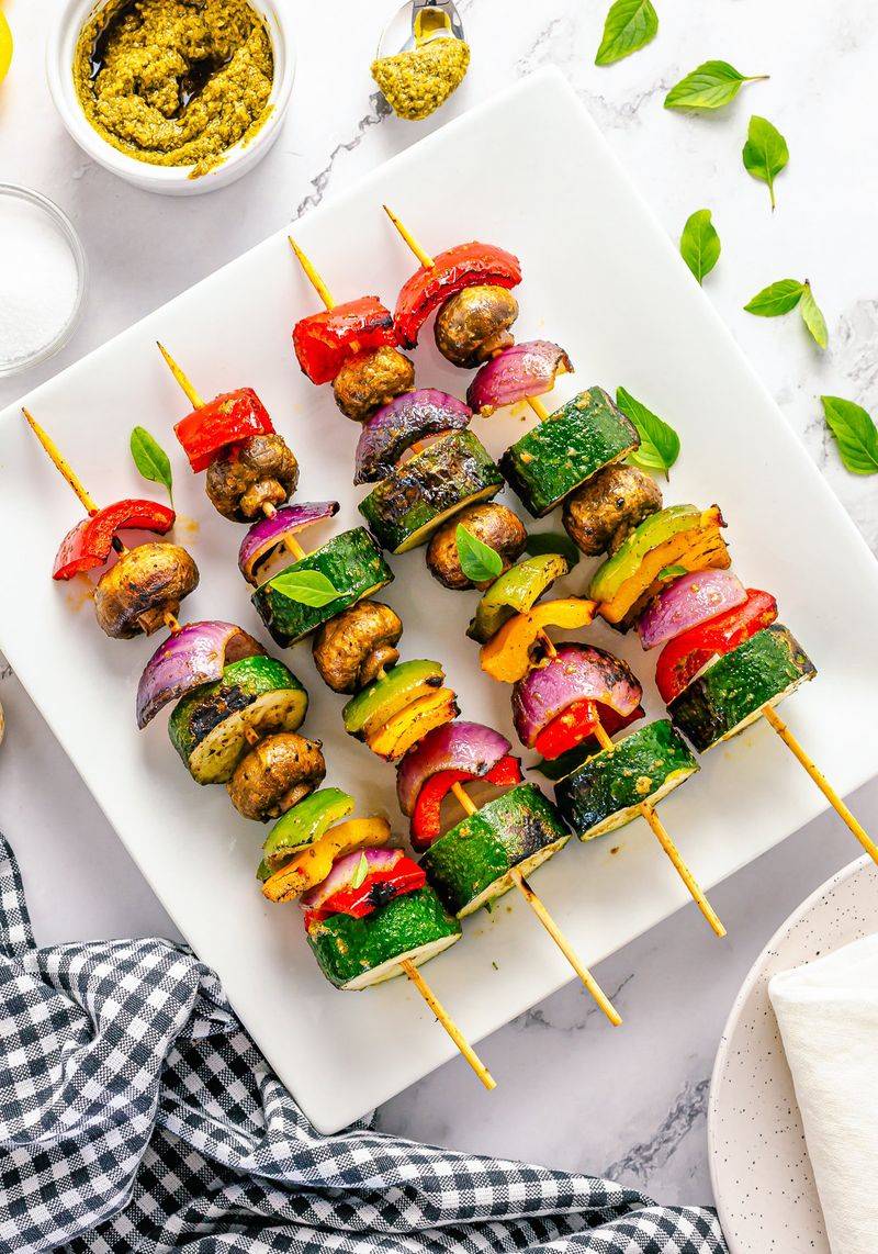 Marinated Grilled Veggie Skewers