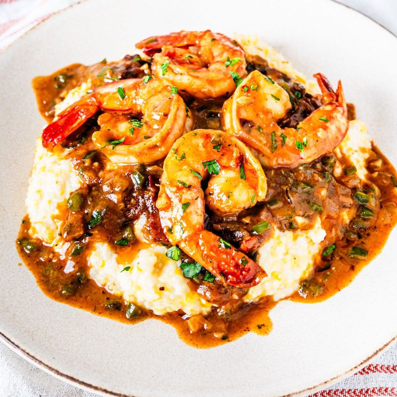 Spicy Cajun Shrimp & Grits