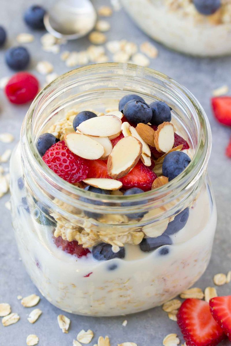 Overnight Oats with Berries and Nuts