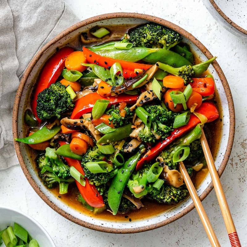 Veggie Stir-Fry with Frozen Mixed Vegetables and Soy Sauce
