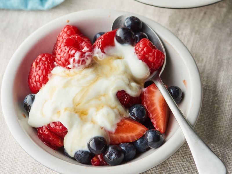 Plain Greek Yogurt with Berries