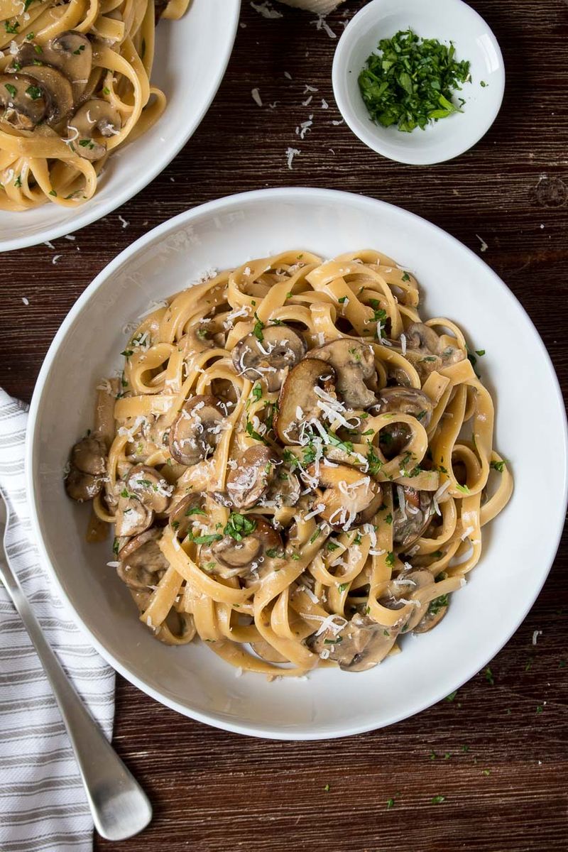 Creamy Mushroom Fettuccine