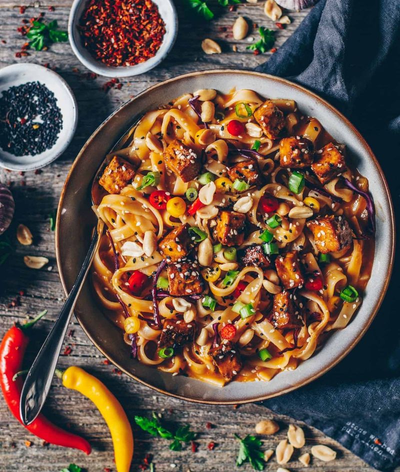 Thai Peanut Noodles with Veggies