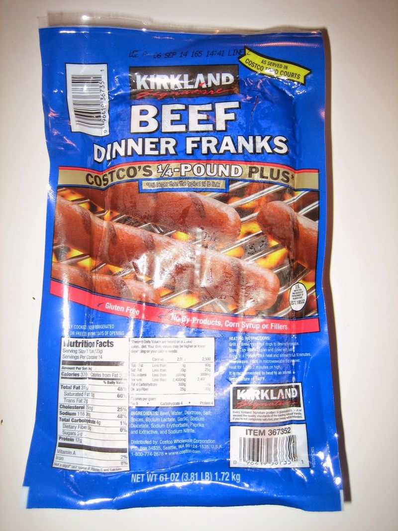 Kirkland Signature Beef Dinner Franks (Costco)