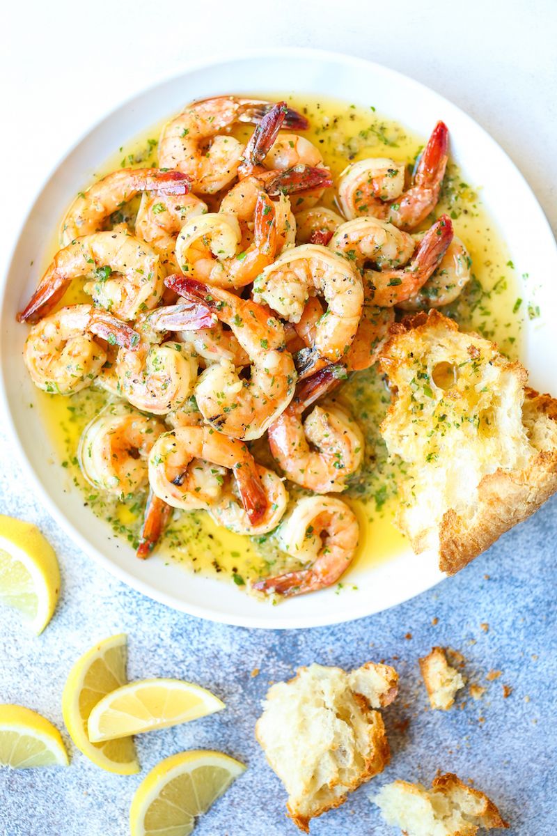 Basil Garlic Butter Shrimp