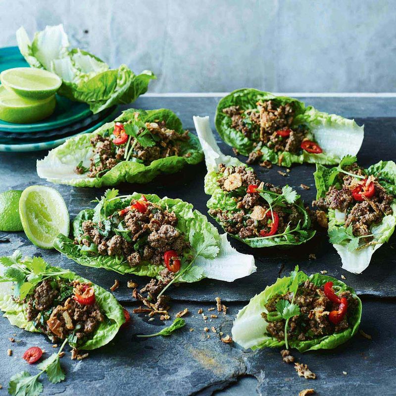 Thai-Inspired Beef Lettuce Cups