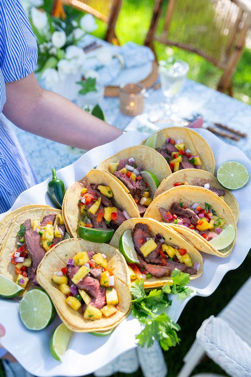 Summer Beef Tacos with Pineapple Salsa