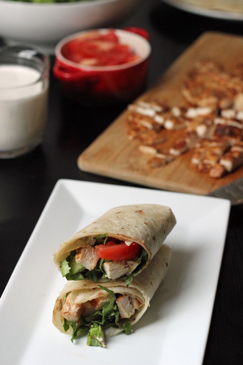 Blue Cheese Dressing Chicken Wraps