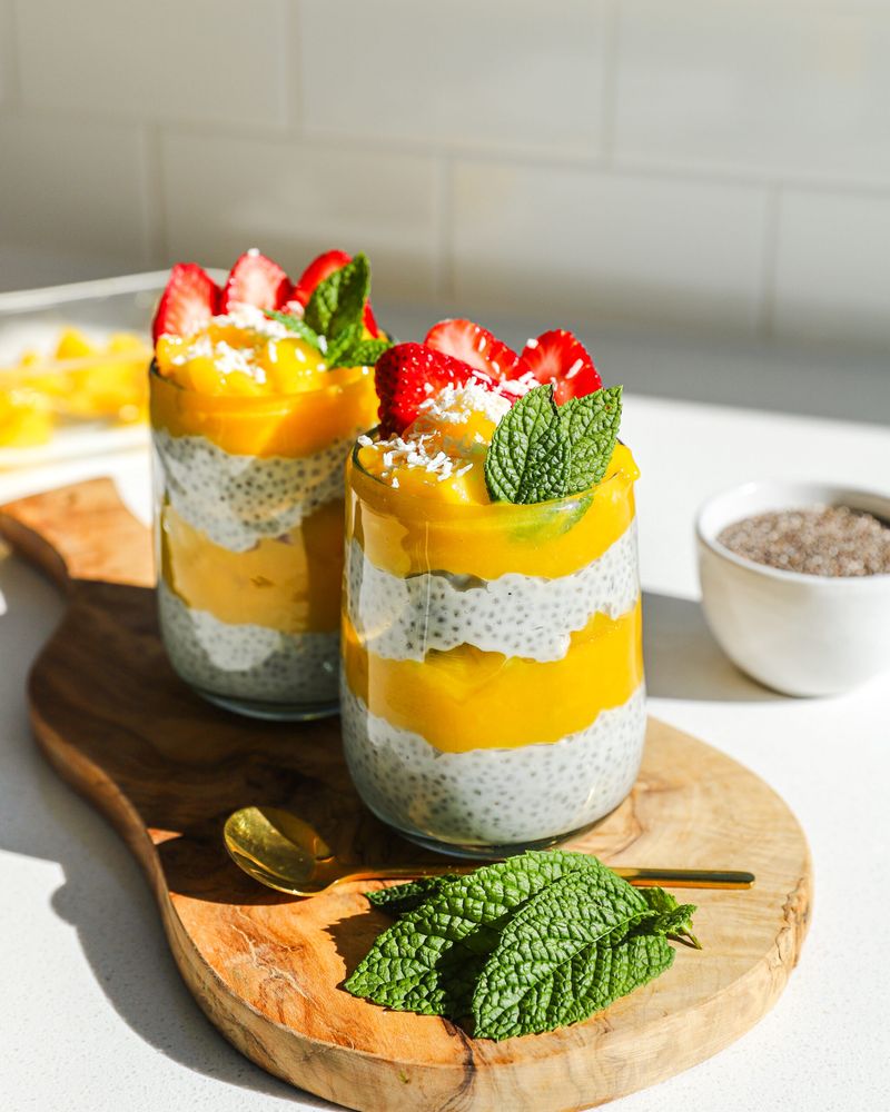 Coconut Chia Pudding with Mango