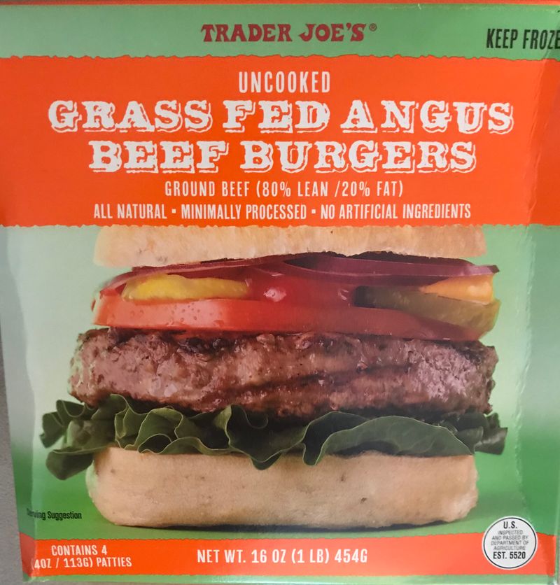 Trader Joe’s Grass-Fed Angus Beef Burgers