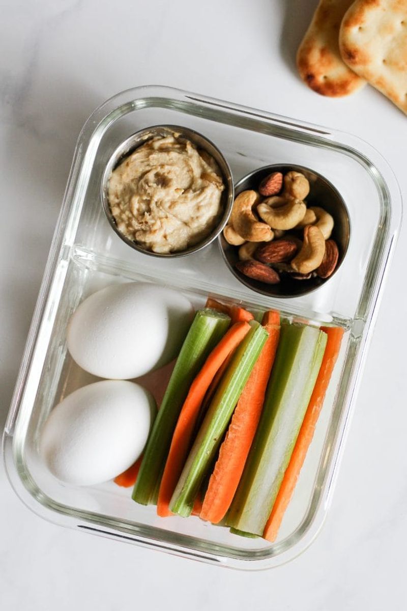 Hard-Boiled Eggs & Veggie Snack Box