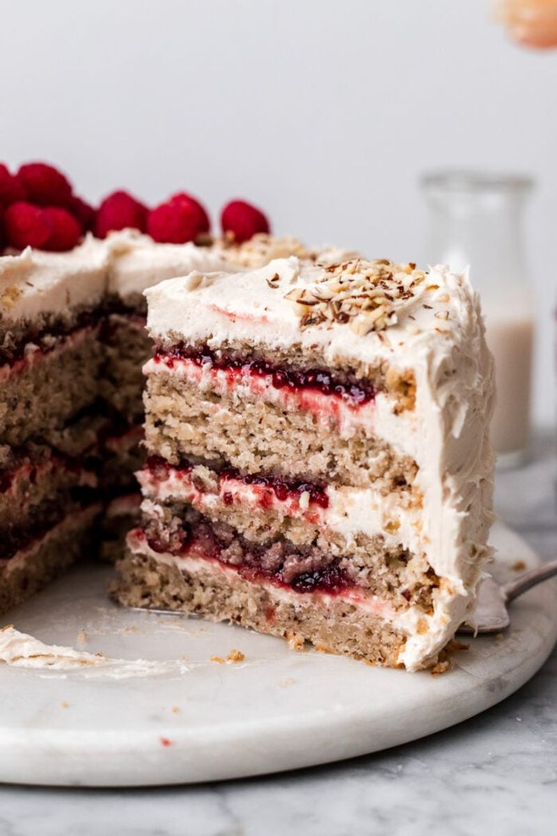 Almond Raspberry Layer Cake