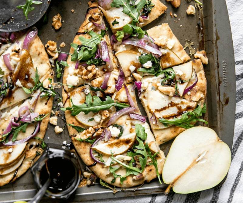 Roasted Pear & Blue Cheese Flatbread