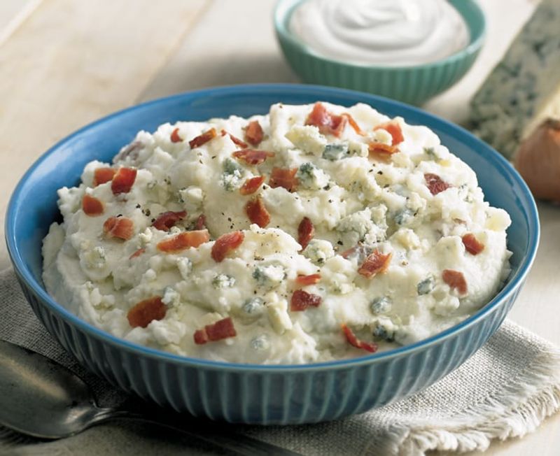 Blue Cheese & Bacon Mashed Potatoes