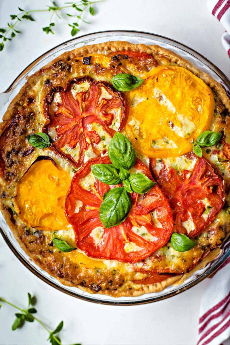 Tomato Pie with Greek Yogurt Crust
