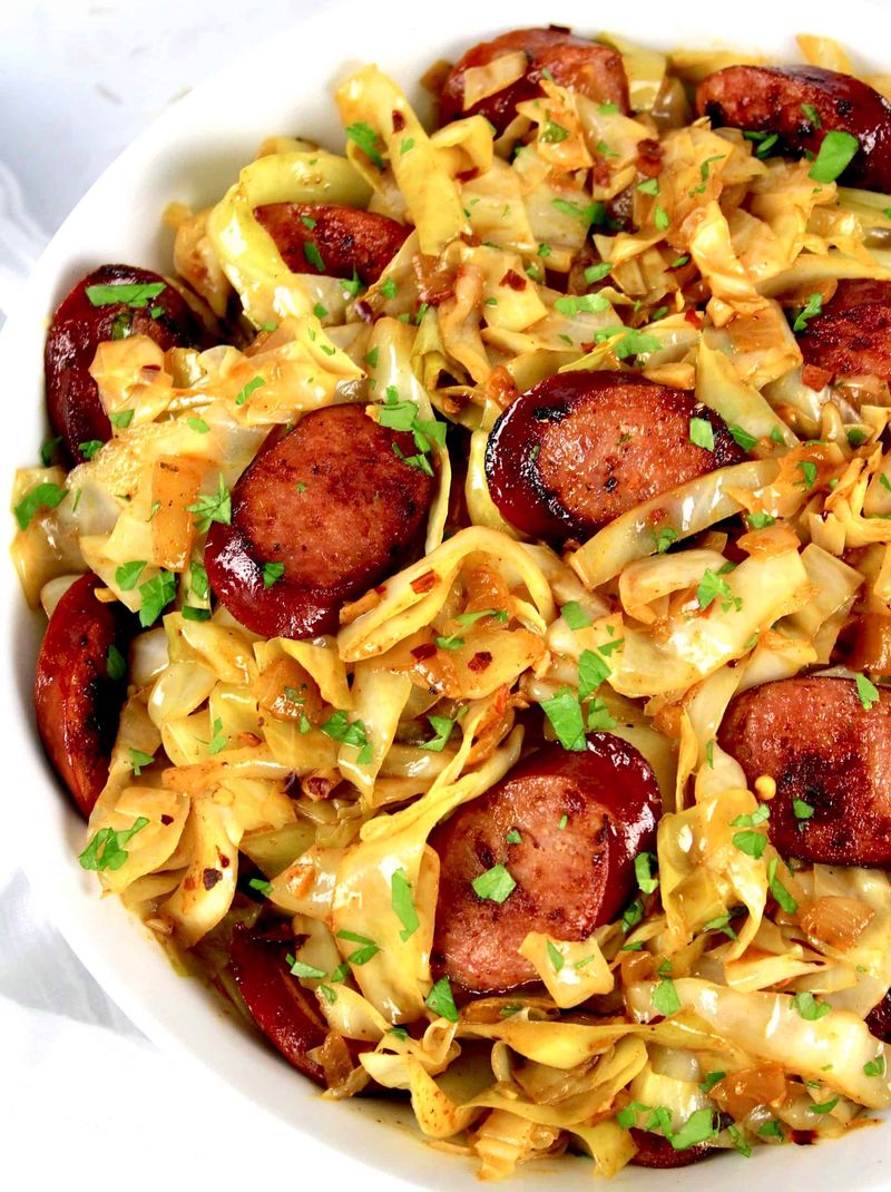 Sausage and Cabbage Stir-Fry