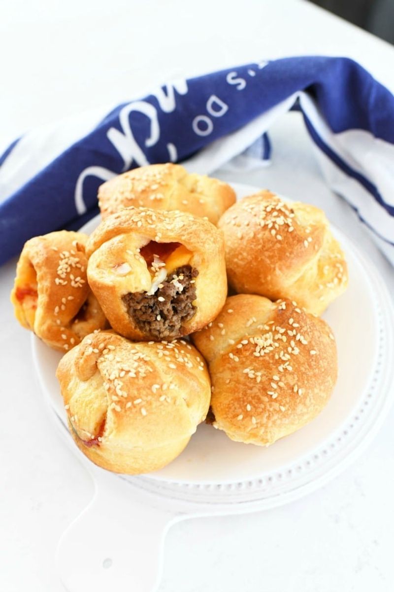 Crescent-Wrapped Cheeseburger Bombs