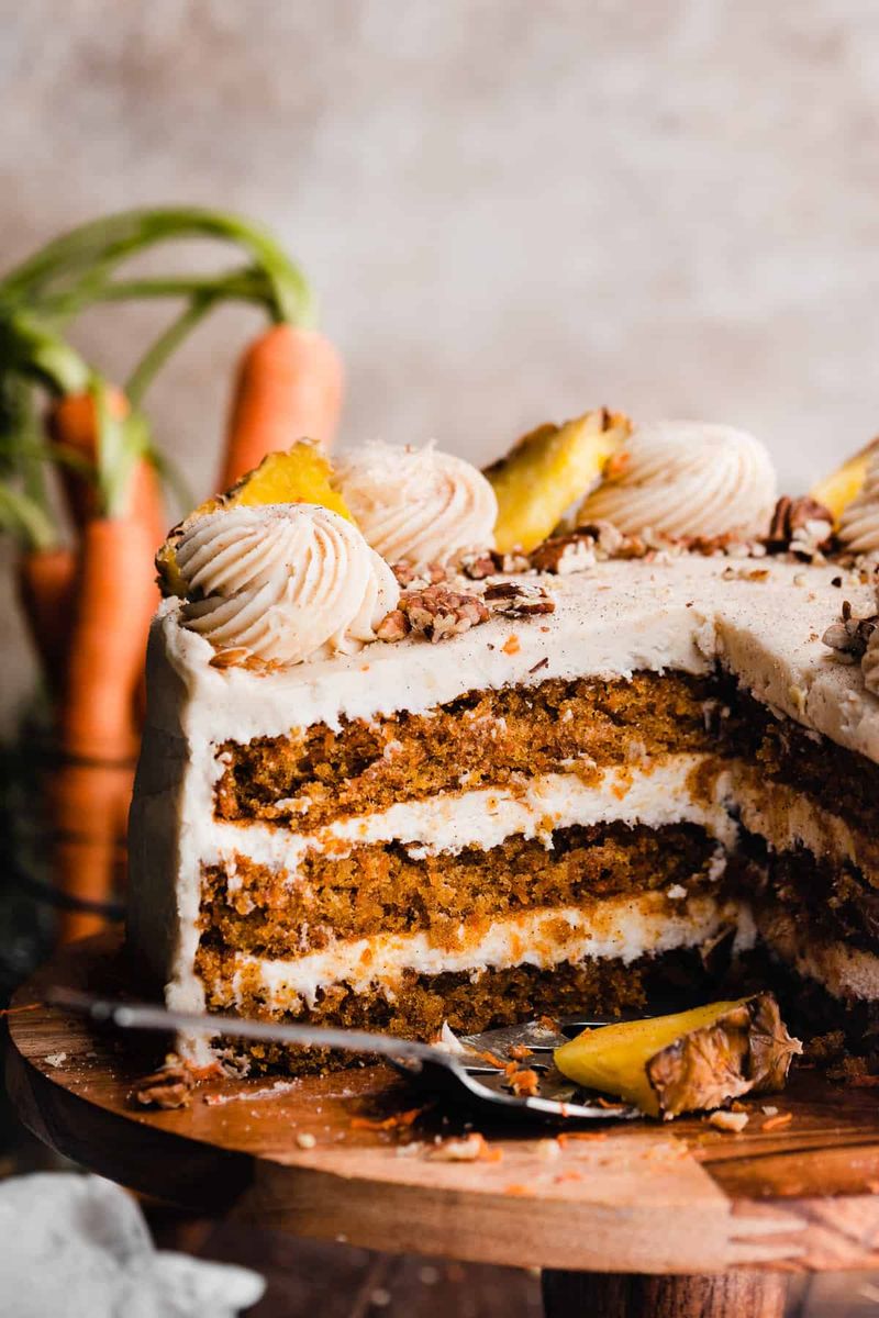 One-Bowl Carrot Cake with Pineapple and Walnuts
