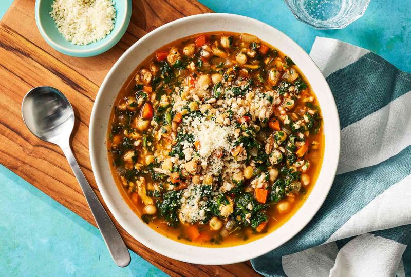 Mediterranean Chickpea Stew with Spinach and Olives