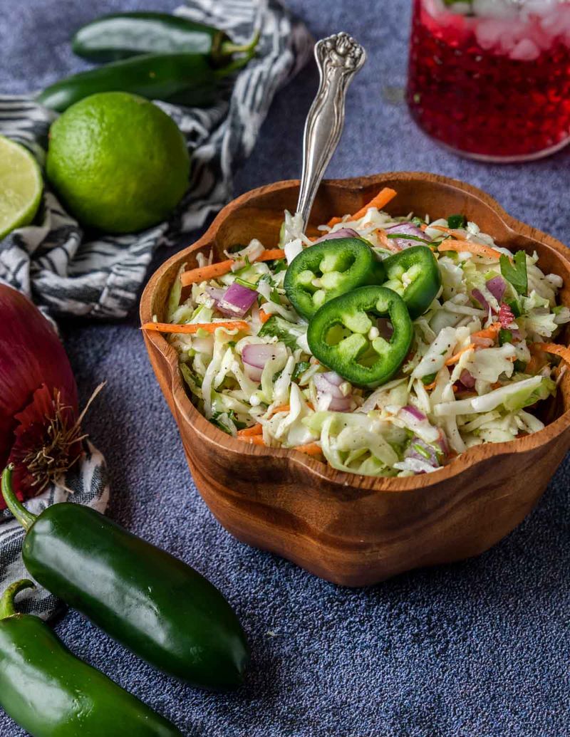 Cabbage Slaw with Lime and Chili