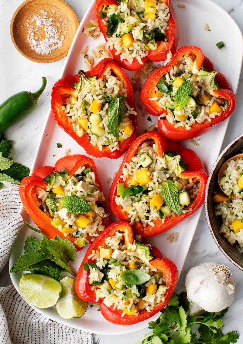 Stuffed Peppers with Rice and Veggies