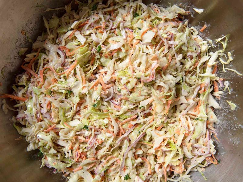 Coleslaw from a Plastic Deli Tub