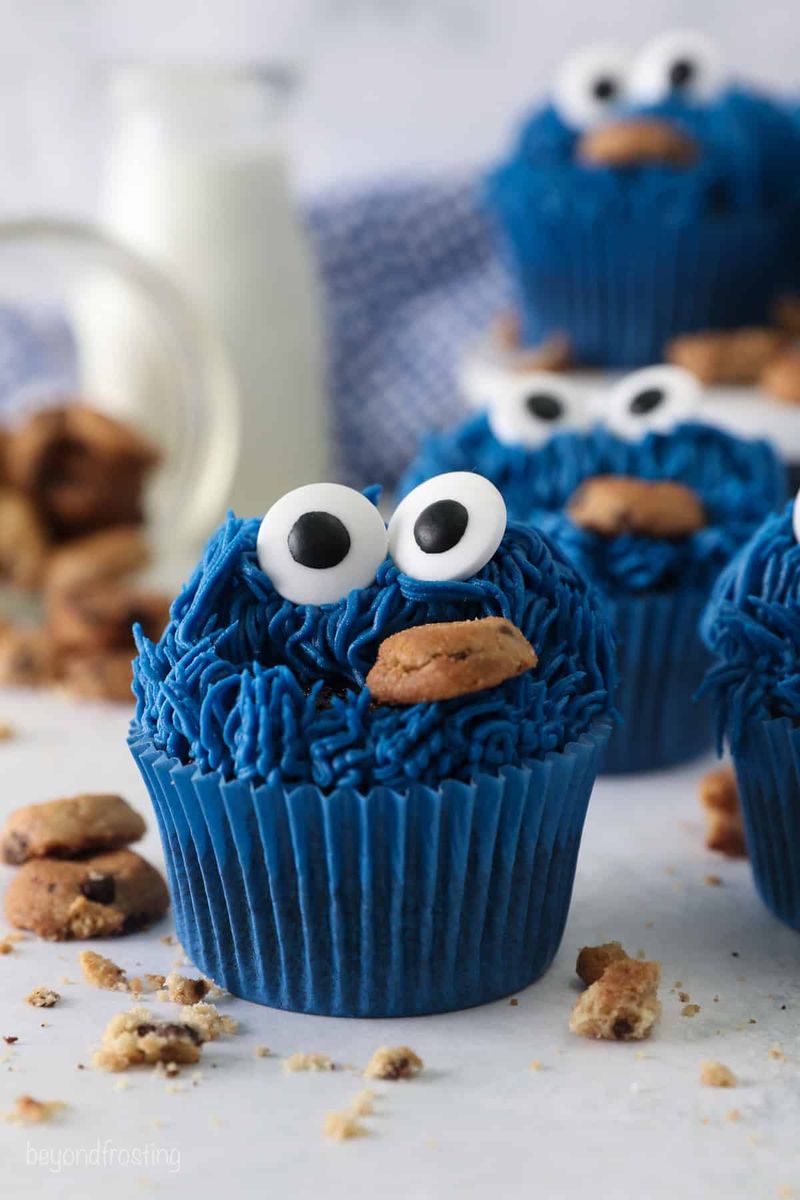 Cookie Monster Cupcakes