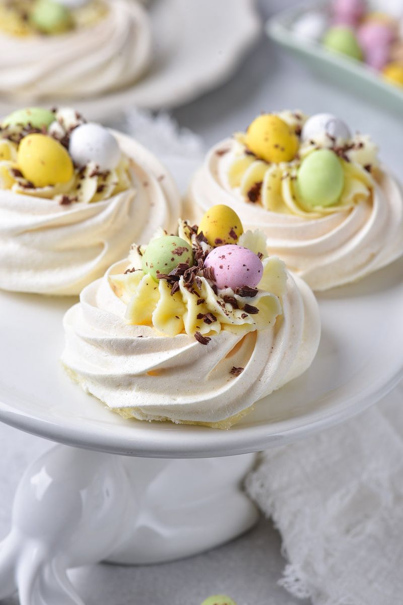 Pastel Meringue Nests