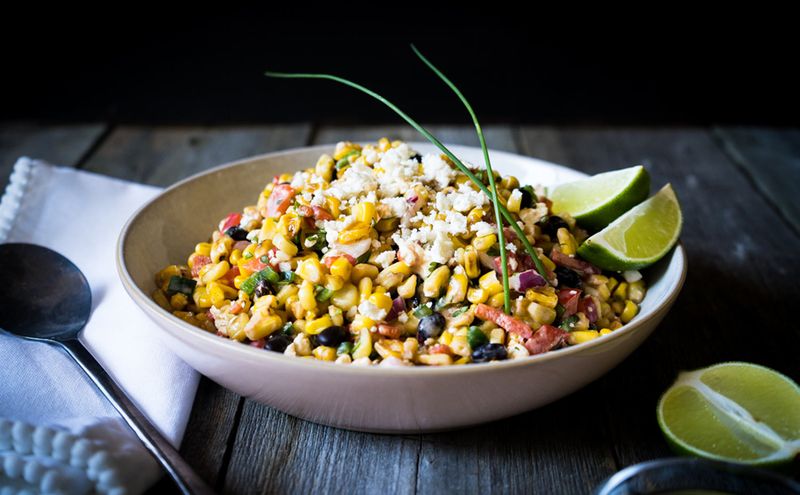 Mexican Street Corn Salad with Beans