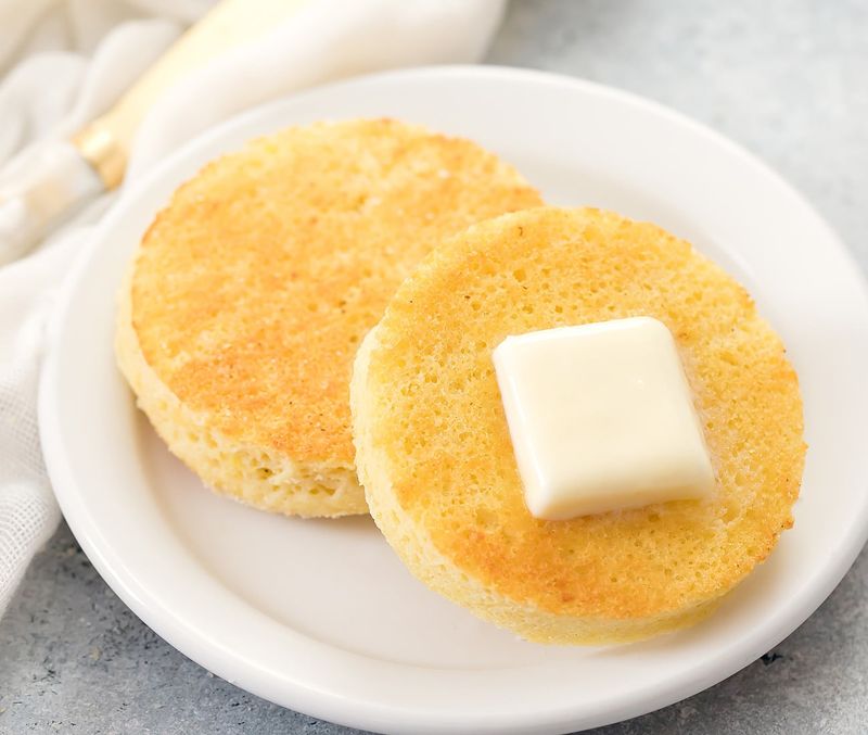 Keto English Muffins (Microwave Method)