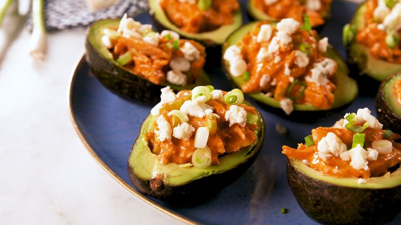 Buffalo Chicken-Stuffed Avocados