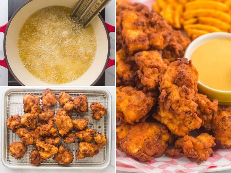 The Chicken Is Cooked in 100% Peanut Oil