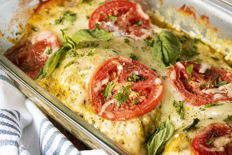 Pesto Chicken with Mozzarella