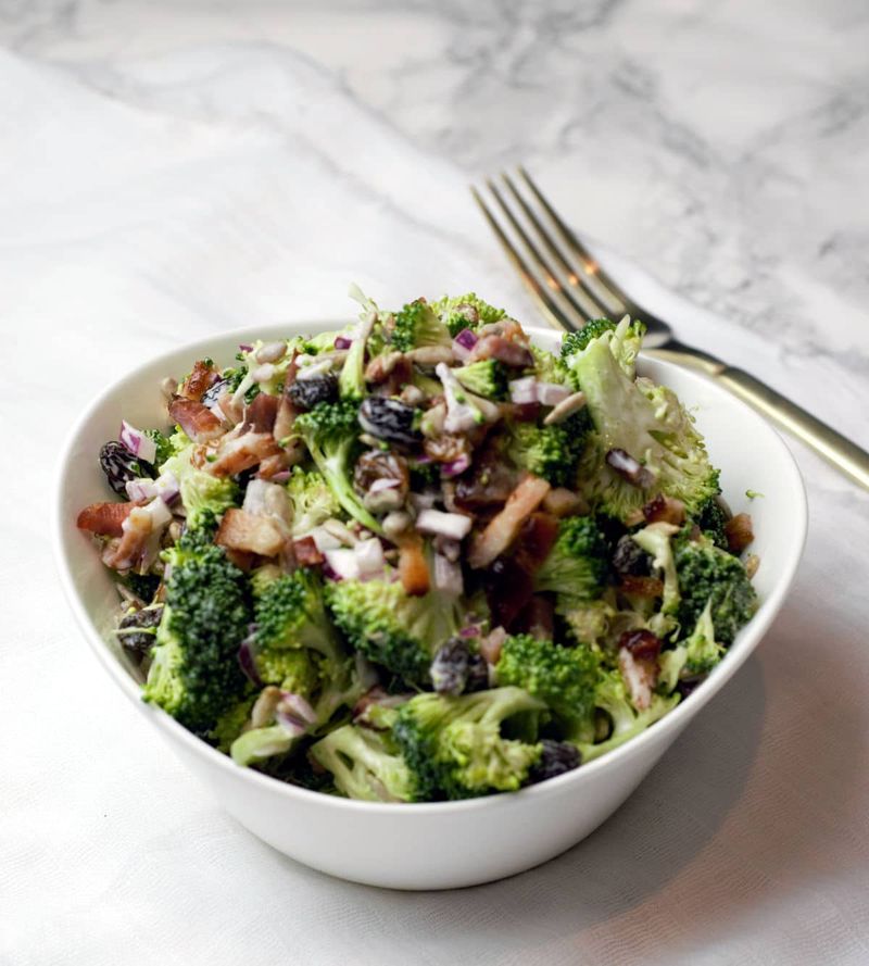 Broccoli Salad with Bacon and Raisins