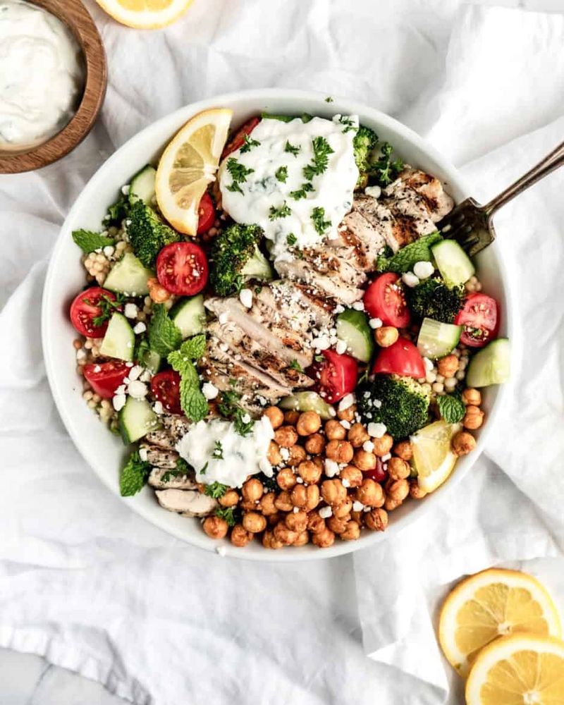 Greek Chicken Bowls with Tzatziki and Quinoa